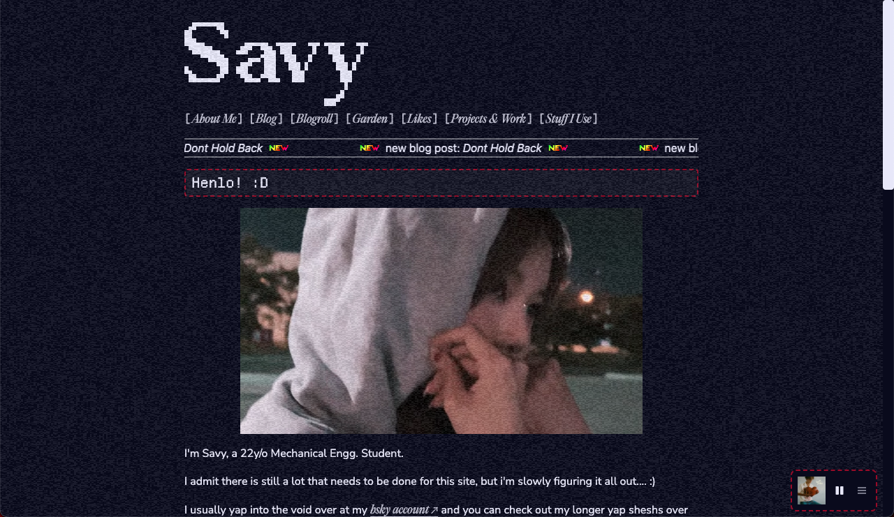 My website at the end of 2025