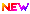 small icon that says 'new' while flashing with rainbow colors